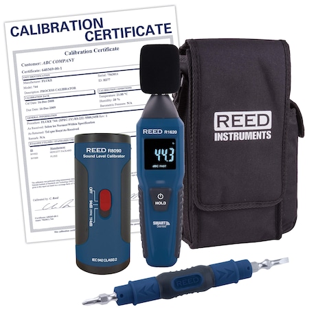 Reed Instruments REED Data Logging Smart Series Sound Level Meter with Carrying Case, includes ISO Certificate R1620-KIT-NIST